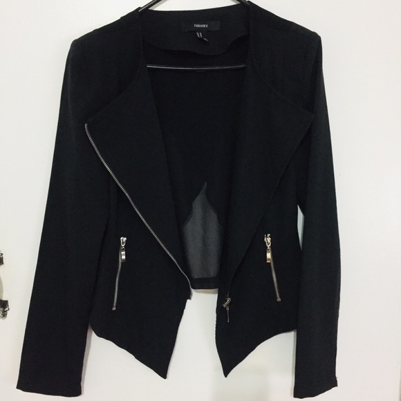 Forever 21 Black Asymmetrical Jacket - Picture 3 of 5